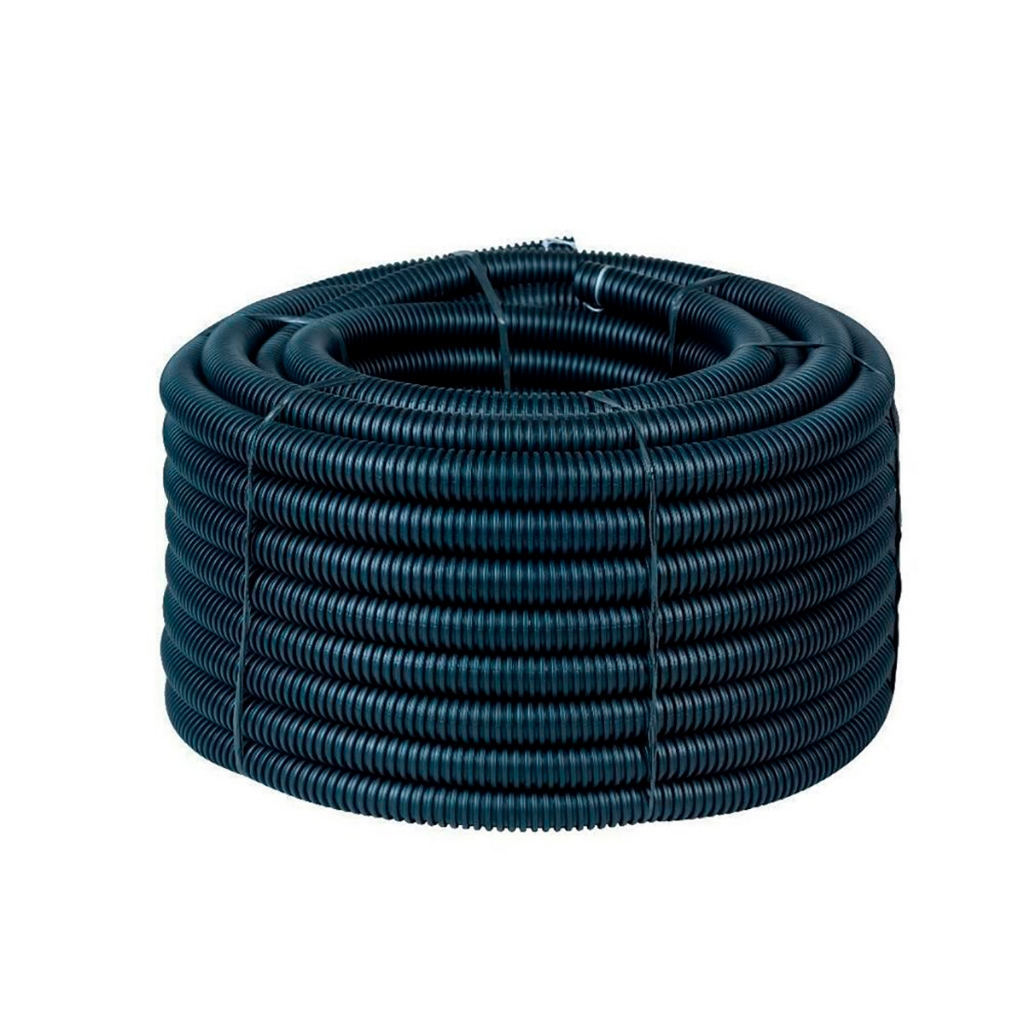 Conduite 3/4" Corrugado Eletroduto Reforçado Preto 50 Metros Dual em Oferta na Shopee