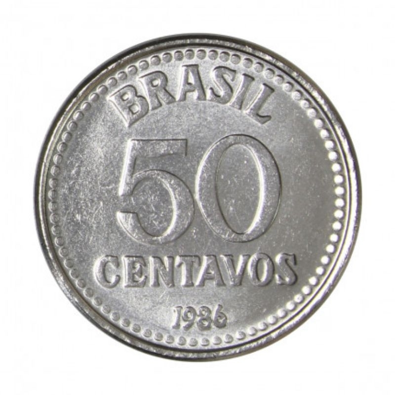 Moeda de 50 Centavos Brasil 🇧🇷 SOB 1986-1988 + Coin Holder