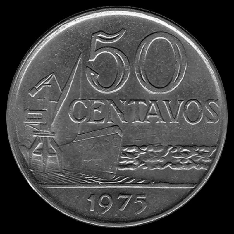 Moeda de 50 Centavos Brasil 🇧🇷 SOB 1970-1979 + Coin Holder