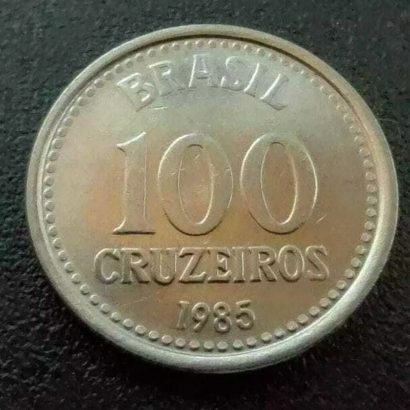 Moeda de 100 Cruzeiros Brasil 🇧🇷 FC 1985- 1986 + Coin Holder