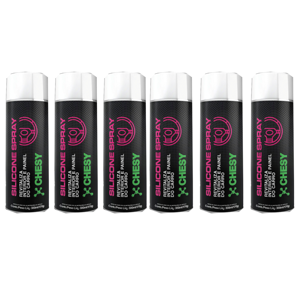 Kit 6 Latas de Silicone Spray Tuti Frutti 300ml Chesy em Oferta na Shopee