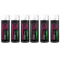 Kit 6 Latas de Silicone Spray Tuti Frutti 300ml Chesy