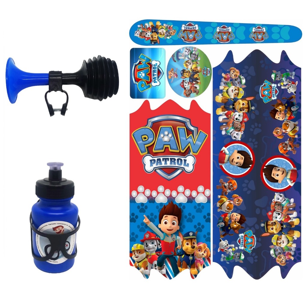 Kit Bicicleta Infantil Adesivo Buzina Cornetinha Fon Fon e Garrafa Squeeze Masculino Aro 14/16/20 em Oferta na Shopee