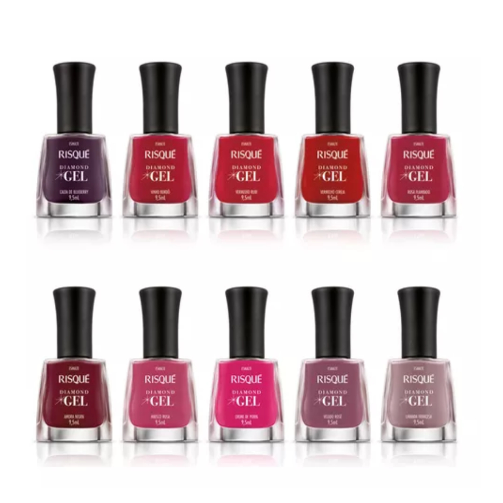 Esmalte Diamond Gel Risqué 9,5ML Passo 1