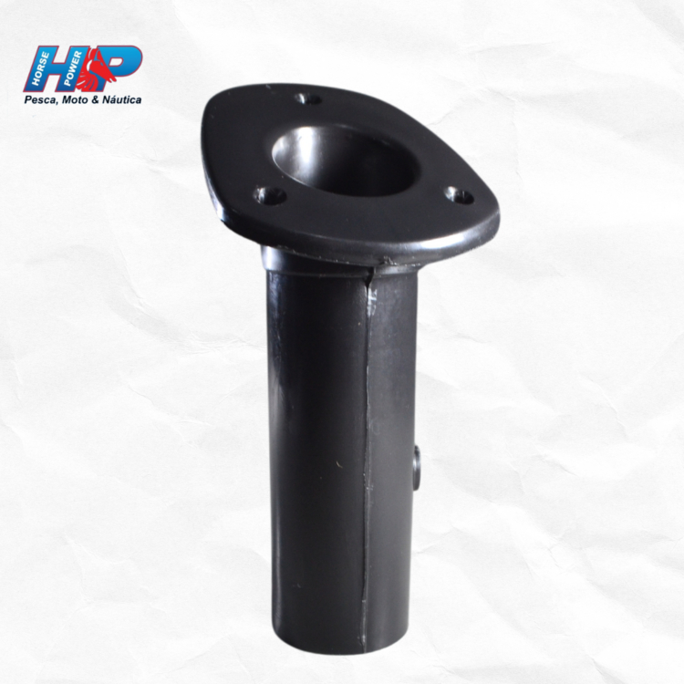 Porta vara de embutir inclinado HP | 17 centímetros (preto) para barcos e caiaques