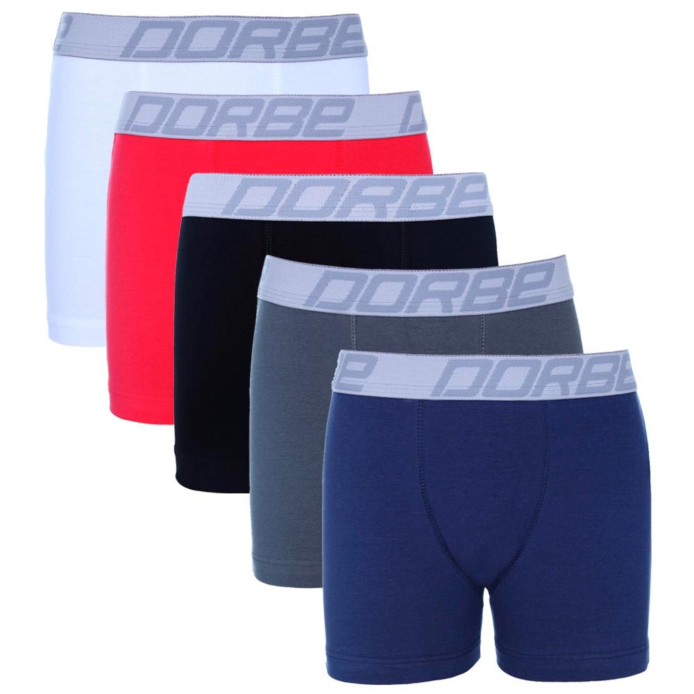 Kit 5 Cuecas Boxer Infantil Algodão Dorbe Não Enrola Original Cueca Box Menino Criança Juvenil