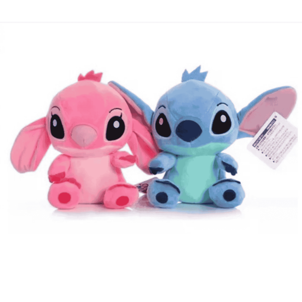 Kit Casal Stitch e Angel ursinho Lilo Stitch e Angel Rosa e Azul Casal fofinho