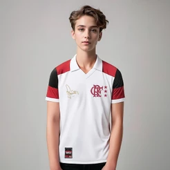 Camisa Flamengo Júnior Retrô 1992 Branca Infantil Oficial