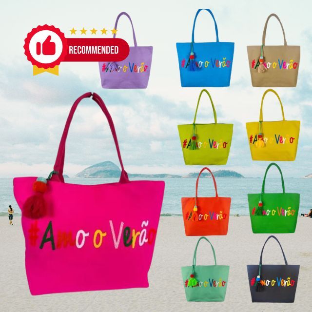 Bolsa Feminina de Praia Grande de Ombros Atiracolo Piscina