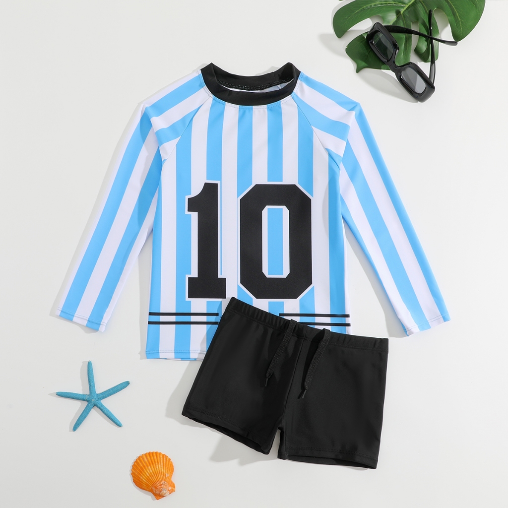 RWX VEST Conjunto Infantil Masculino de Praia - Camisa UV e Shorts Estiloso 2024 I3115