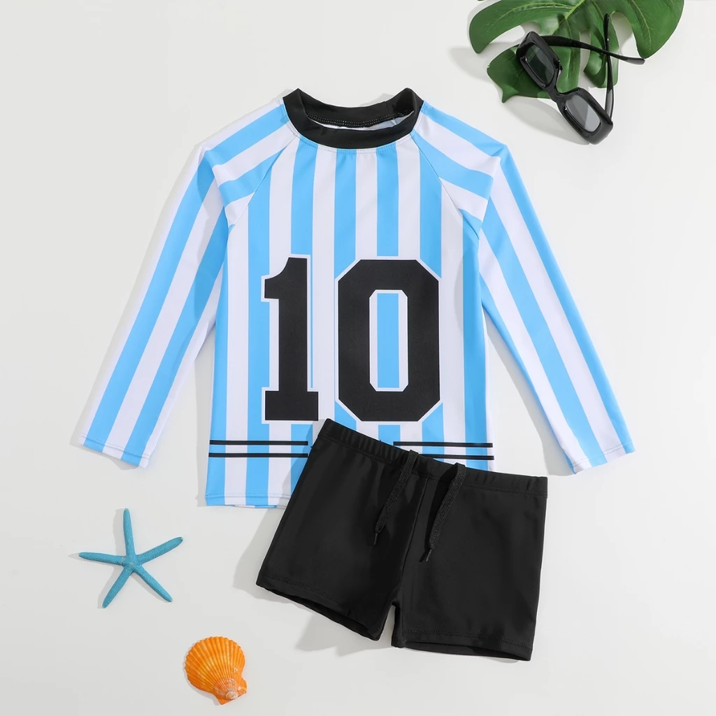 RWX VEST Conjunto Infantil Masculino de Praia - Camisa UV e Shorts Estiloso 2024 I3115