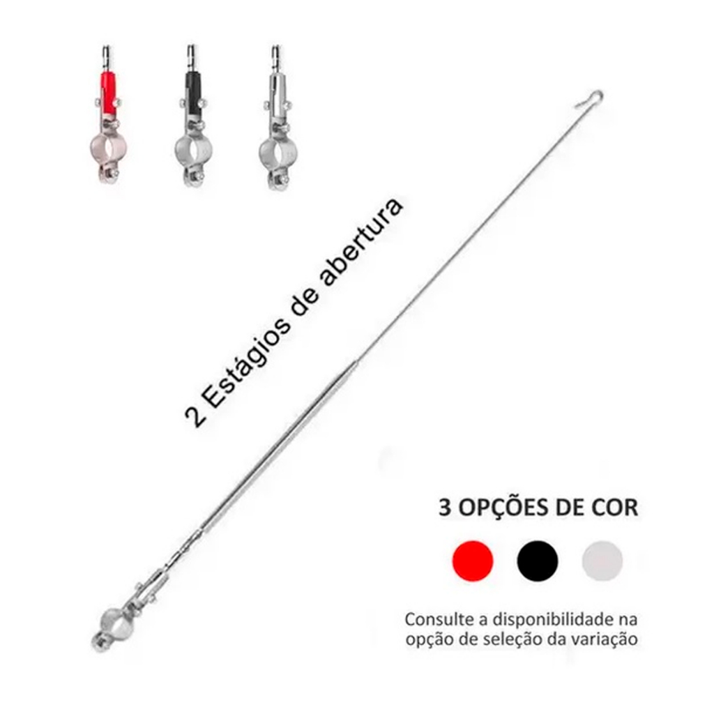 Antena Corta Pipa Moto Honda Cbx 150 Aero 2 Estágios Reclinável Guidão