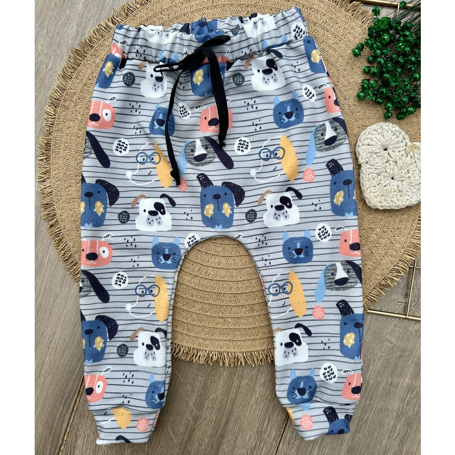 Calça saruel Infantil Estampa Cachorrinho em Oferta na Shopee
