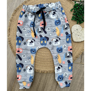 Calça saruel Infantil Estampa Cachorrinho em Oferta na Shopee