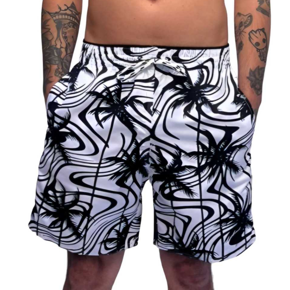 Short Masculino Mauricinho Tactel Grosso Premium Liso Estampado Com 3 Bolsos Bermuda Moda Praia Verão Academia Treino em Oferta na Shopee