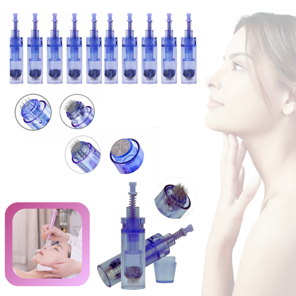 Kit Cartuchos Dermapen 12, 36, 42 e NANO Microagulhamento Caneta Dermapen Dr Pen N2 MyM M7 M5 A6