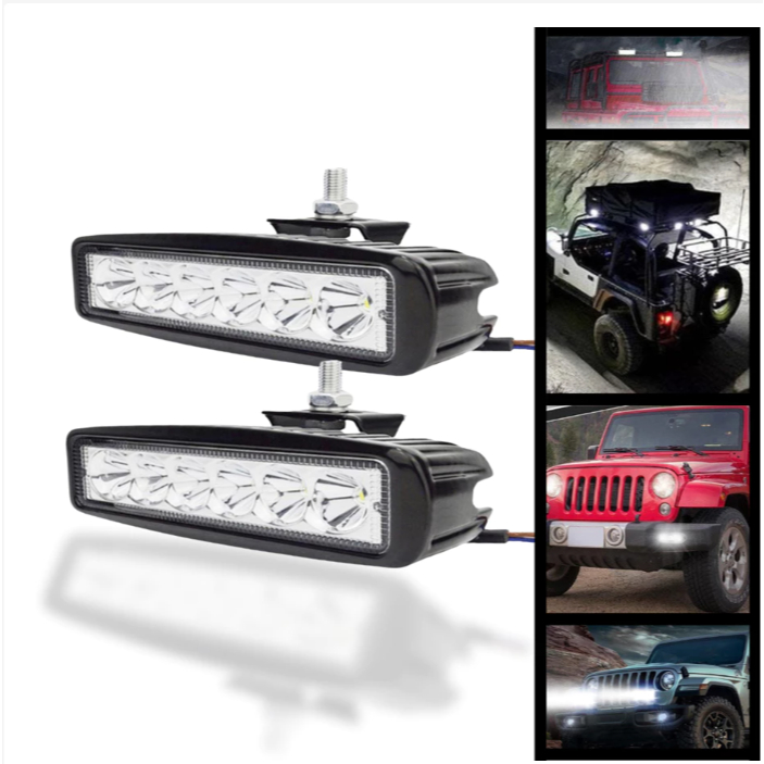 Par Farol de Milha Auxiliar Barra Universal Carro A prova d'água Off Road Moto Carro Caminhão suv Trator Ônibus em Oferta na Shopee