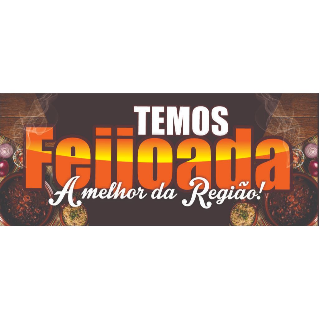 Faixa temos feijoada 0,50x1,20