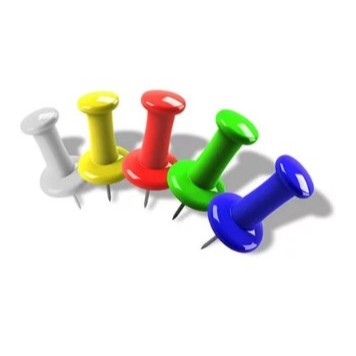 Kit Alfinetes Mapa Taça Colorido p/ Mapa /Cortiça / Mural - c/ 50 / 100 / 150 / 200 / 250 Unid.