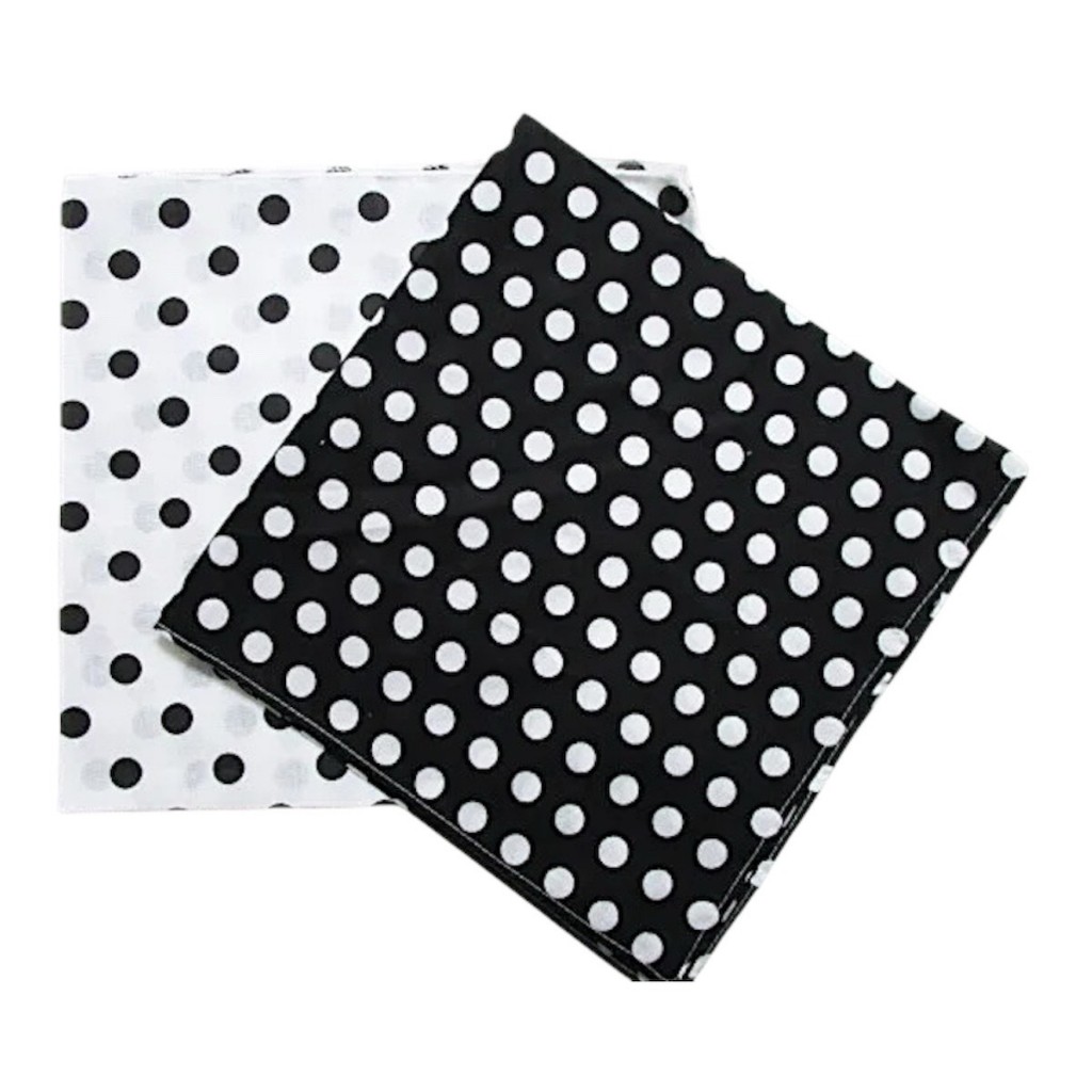 Lenço De Bolinhas Em Cetim Moda Verão 50cm x 50cm Faixa De Cabeça E Pescoço Estampado Com Bolinhas