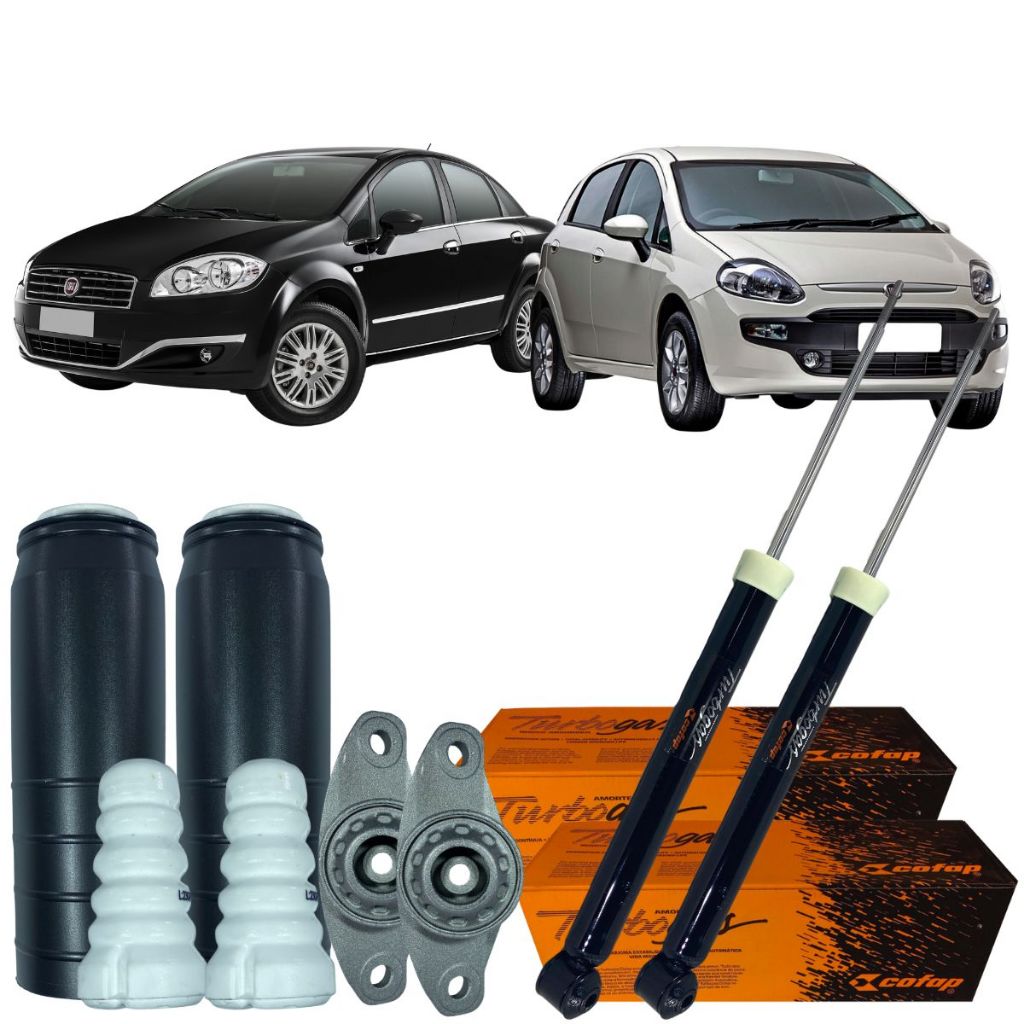 Kit Amortecedor Batente Coifa Coxim Traseira Punto Linea 1.4 8v 1.6 16v 1.8 16v 1.9 16v 2007 á 2017 em Oferta na Shopee