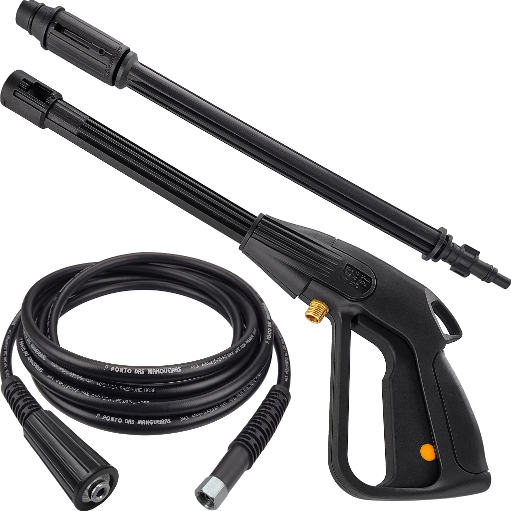 Kit Pistola Lança Mangueira Trama Nylon Compatível Electrolux Power Wash PWS20