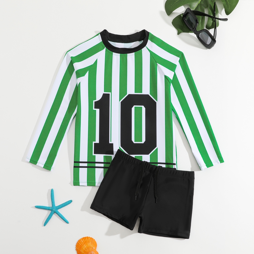 WD VEST Conjunto Infantil Masculino de Praia - Camisa UV e Shorts Estiloso 2024 I3115