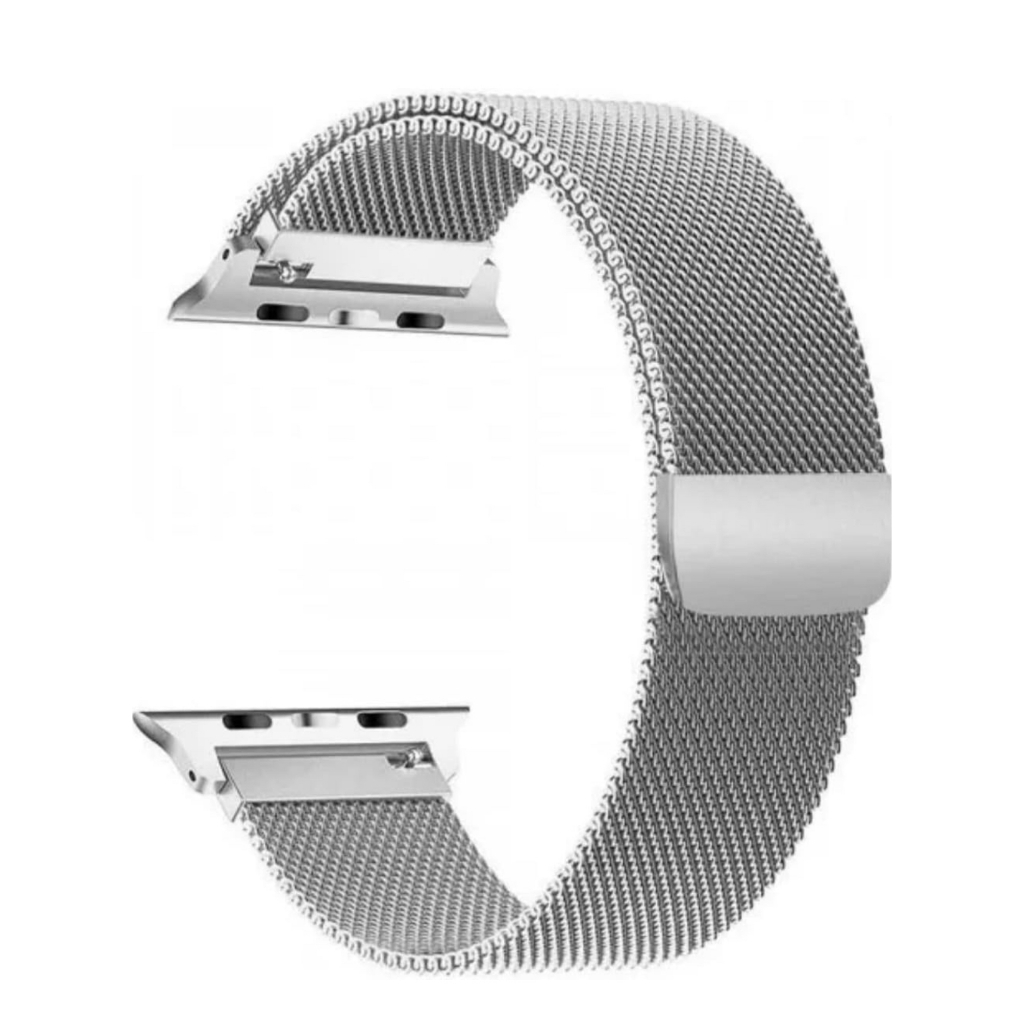 Pulseira De metal Milanese 38mm 40mm 42mm 44mm Smartwatch Ajustável Imã Rosa Preta Prata