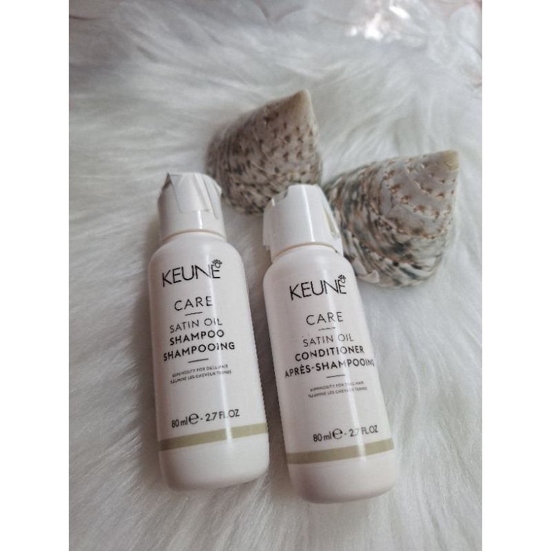 kit Keune. Satin Oil.  Shampoo e condicionador 80ml
