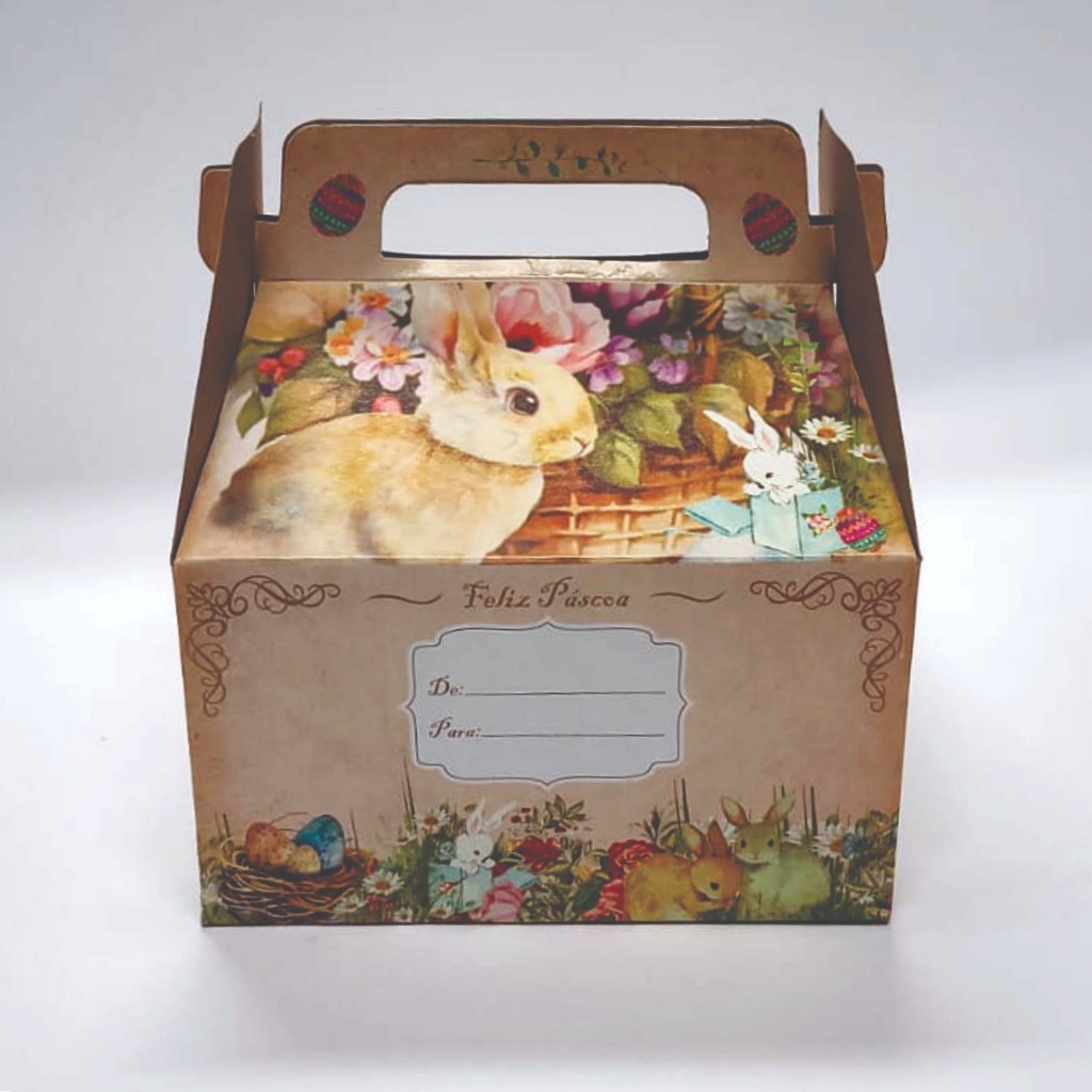Maleta de páscoa para chocolates, doces e lembrancinhas de 10 a 50 un.
