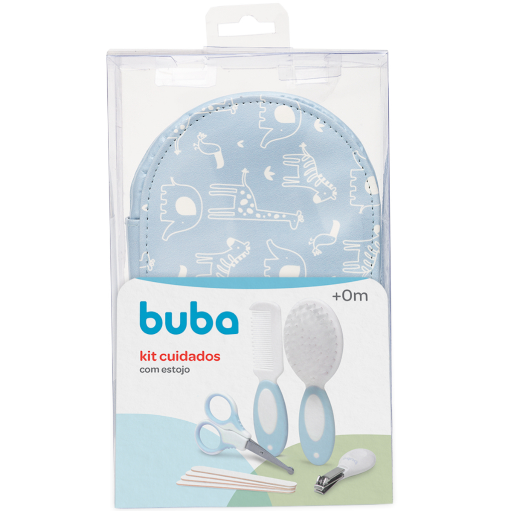 Kit de Cuidados com Estojo - Buba - Azul / Kit de Cuidados para Bebê,- Higiene Infantil.