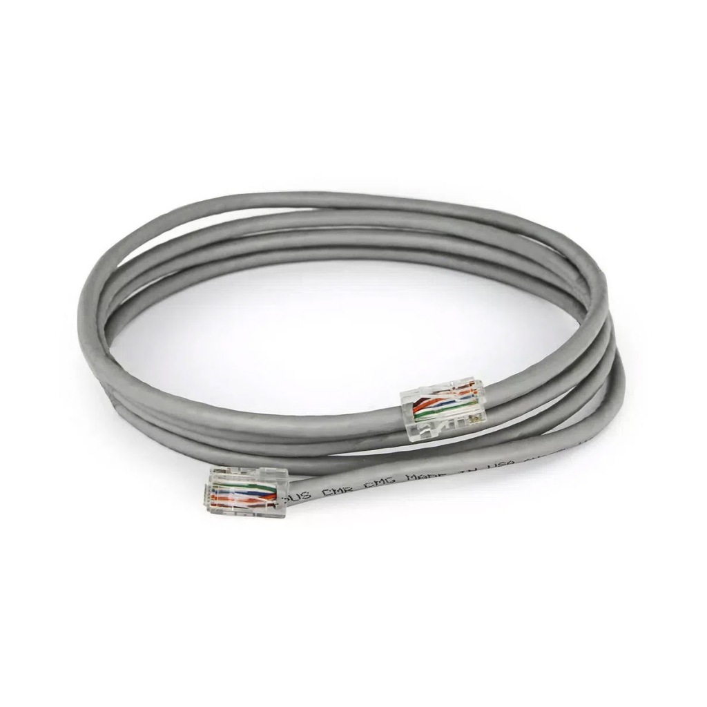 10 Unidades  Cabo De Rede Rj45 Ethernet Lan Cat5e Cinza 2,5 metros