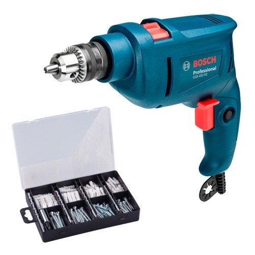 Furadeira Impacto Bosch Gsb 450 Re Kit Fixação Brocas 220v em Oferta na Shopee