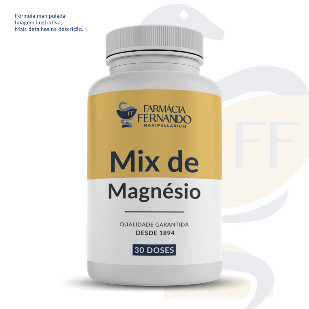 Magnésio Mix 30 doses - Treonato Dimalato Quelato Citrato Taurato em Oferta na Shopee