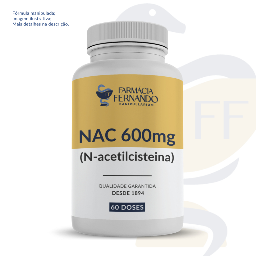 N - Acetilcisteina NAC 600mg 60 doses em Oferta na Shopee
