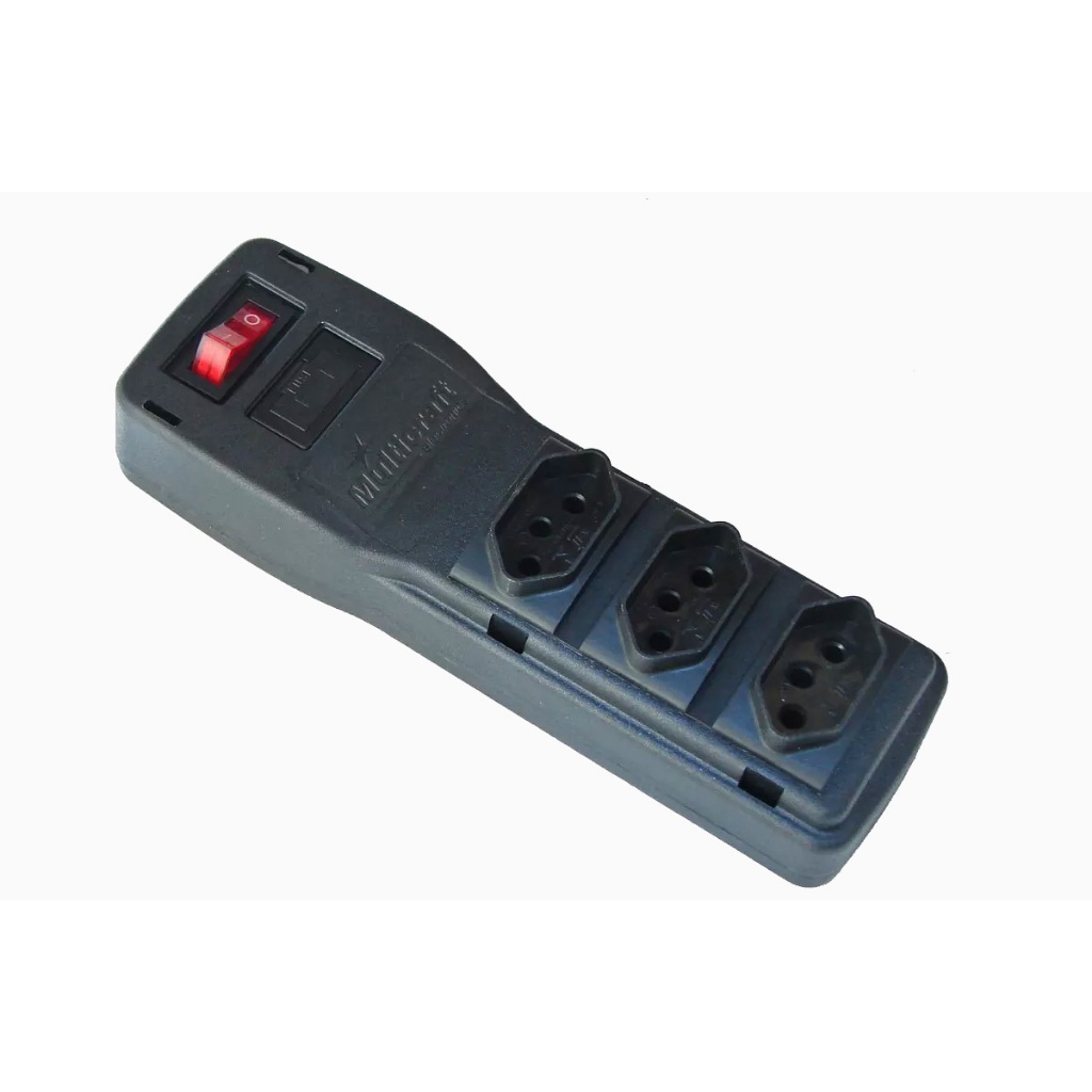 Filtro de Linha Adaptador Extensão de Tomada Plug-In 3T NBR c/ fusível de segurança em Oferta na Shopee