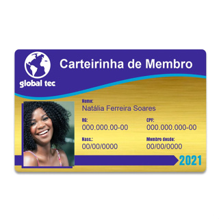 Crachá e Cartão em Pvc Carteirinha em Oferta na Shopee