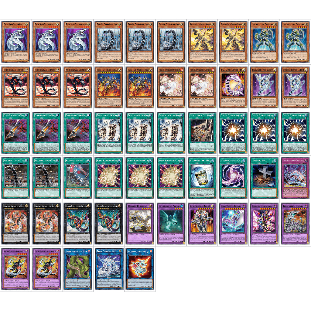 Cartas Yugioh - Deck Dragão Cibernético 2020 Tcg Top
