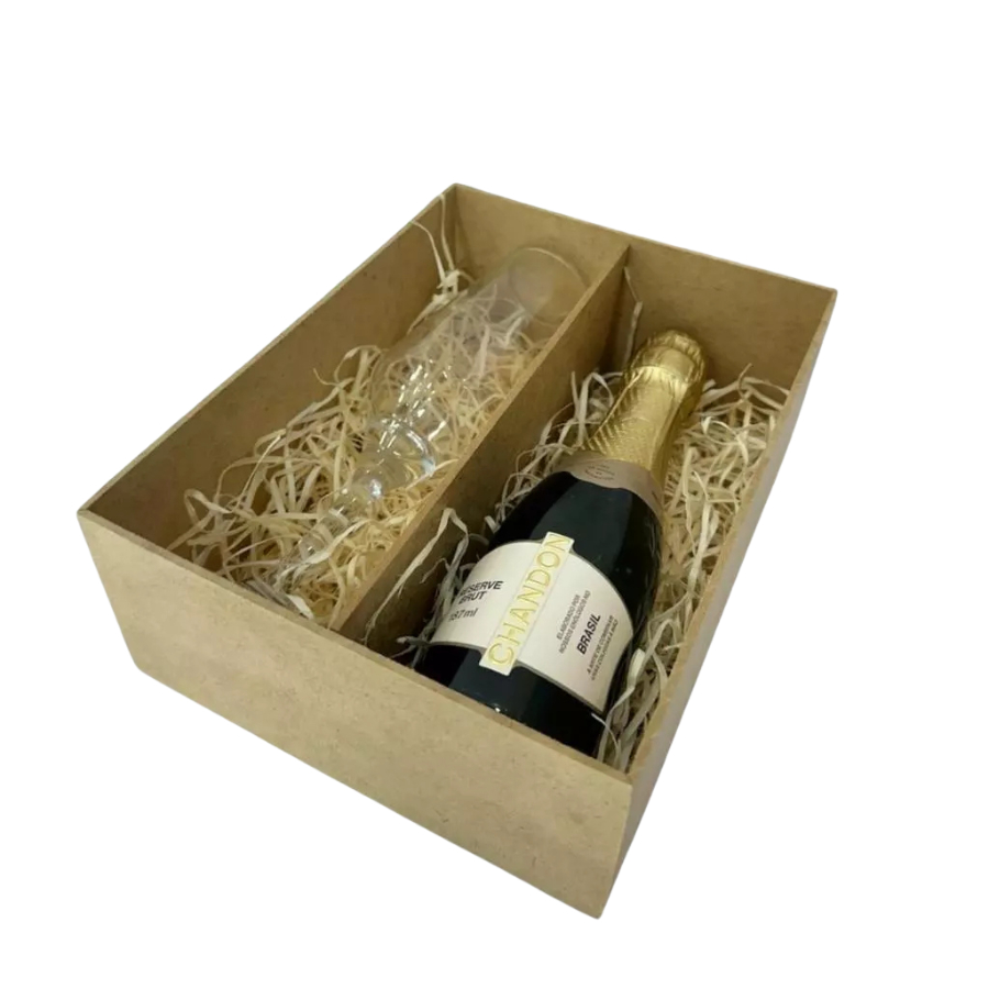 1 UNIDADE Da Caixa MDF para Chandon Baby e 1Taça - 23 x 17 x 8