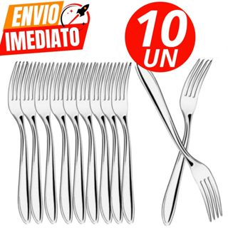 Conjunto de Garfo 100% Inox Premium 10 Unidades Casa Cozinha Buffet Restaurante em Oferta na Shopee