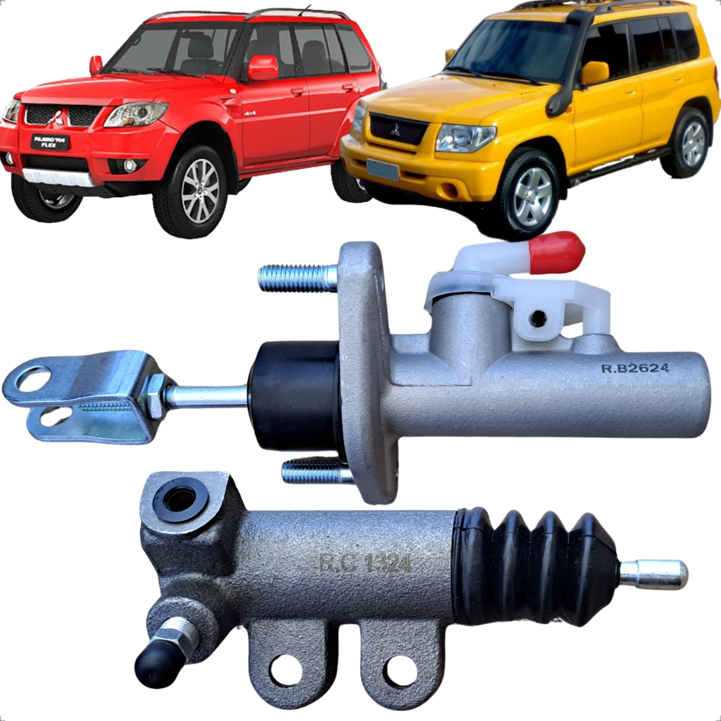 Cilindro Mestre Embreagem + Auxiliar Embreagem Mitsubishi Pajero Tr4 e IO 2003 2