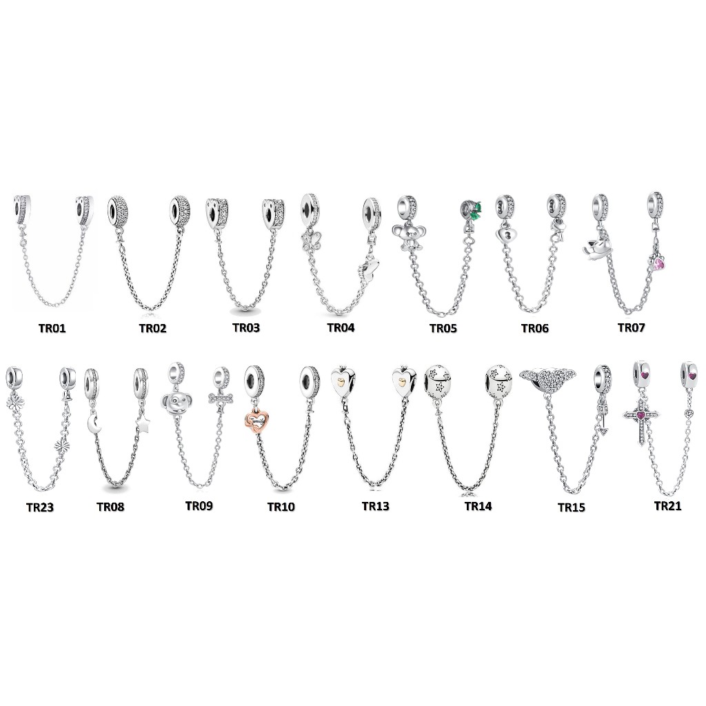 Berloques Coleção Travas de Segurança em Prata 925