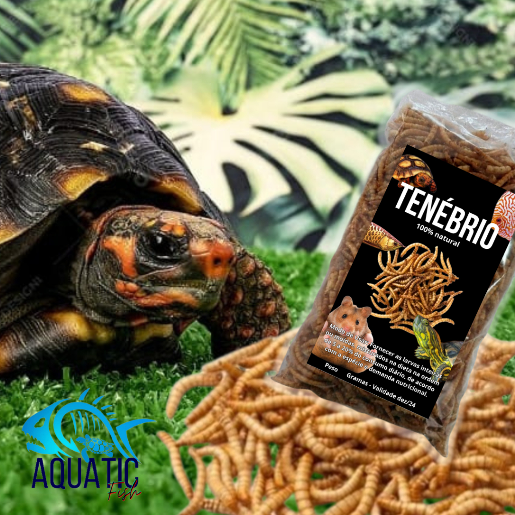 Ração para Jabutis, Tartarugas, peixes e Pássaros, Rico em Cálcio - 100% Natural