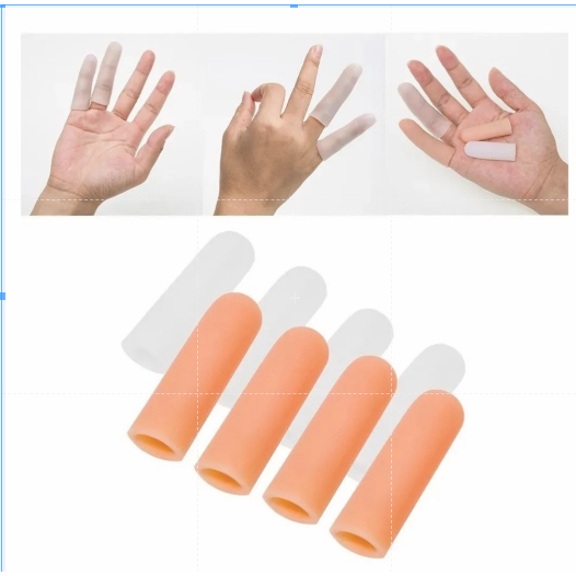 2 pares de protetores de dedos de silicone em Oferta na Shopee