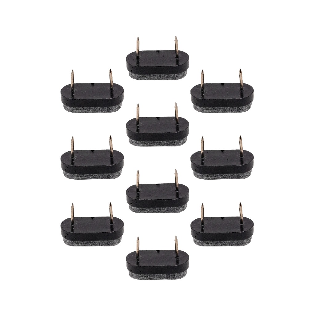 10 Sapata Mesa Deslizante Poltrona Com Dois Pregos 38x18mm