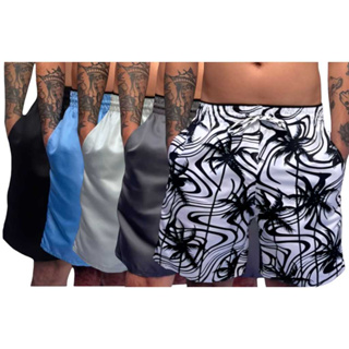 Kit 5 Shorts Masculino Mauricinho Tactel Grosso Premium Liso Estampado Com 3 Bolsos Bermuda Moda Praia Verão em Oferta na Shopee