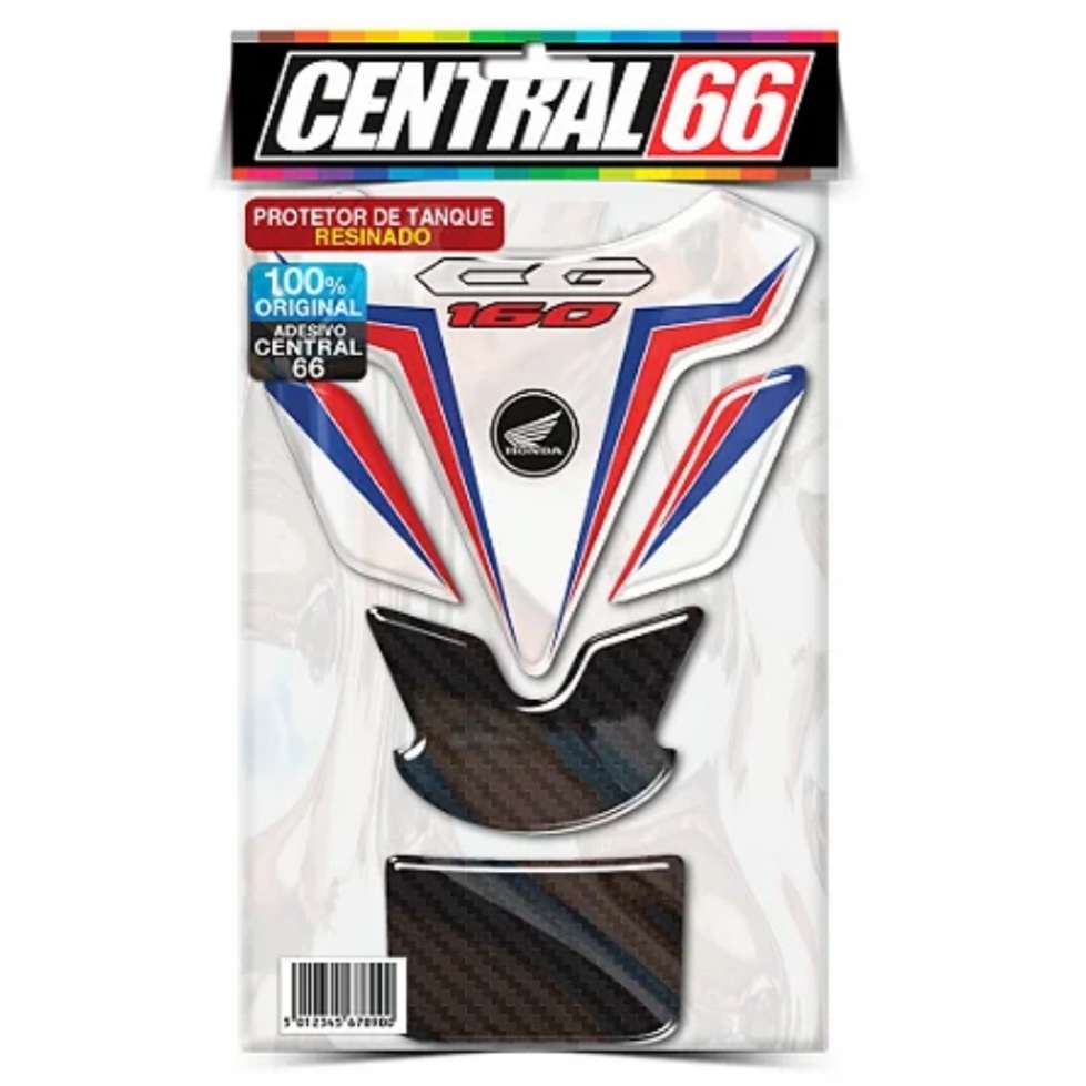 Protetor de Tanque Tank Pad Honda Cg 160 Titan Fan Tricolor Resinado