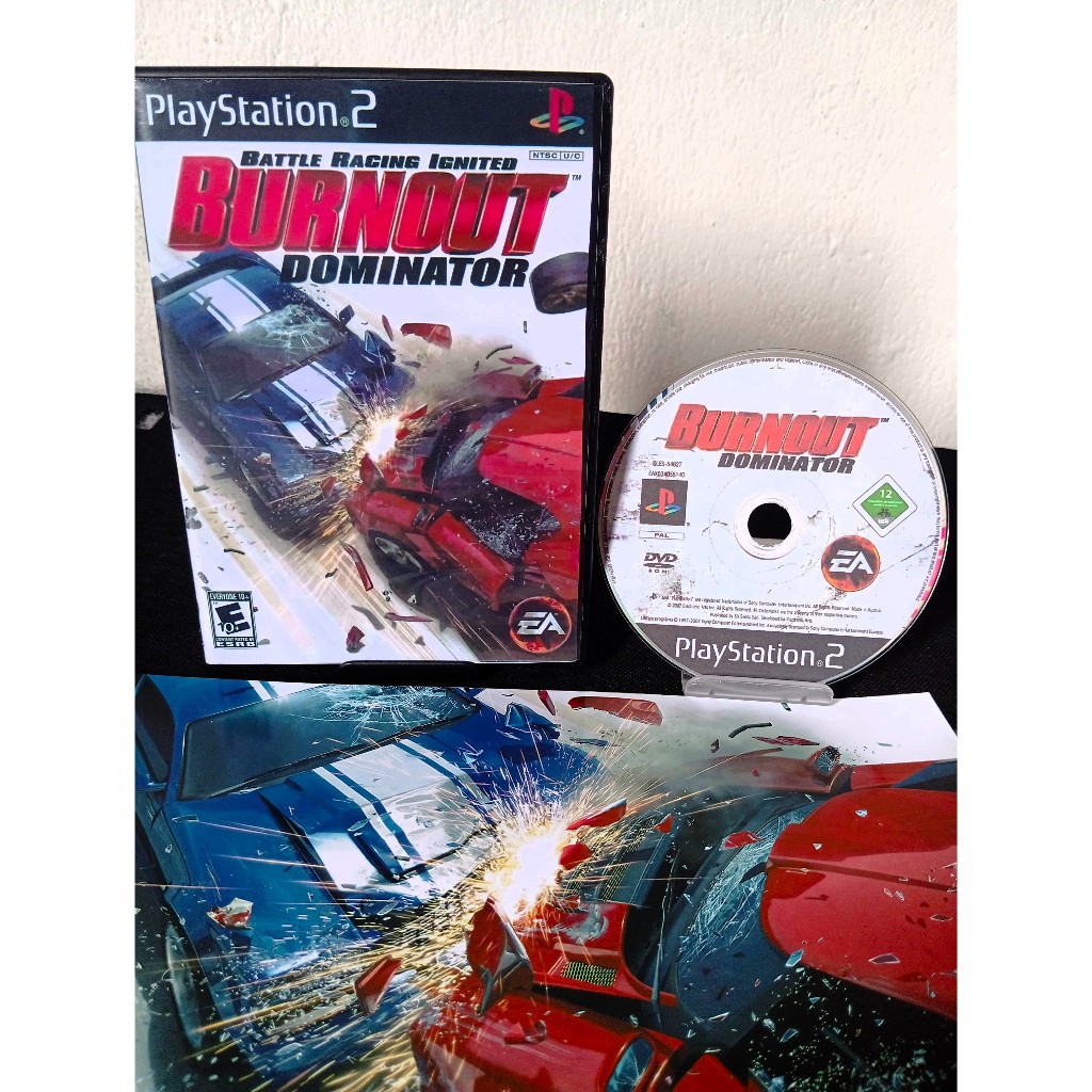 Jogo Burnout Dominator em Português PT-BR para Play 2 Mídia Física