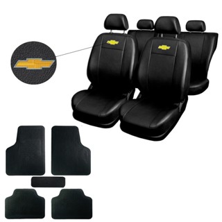 Capa Couro Banco Carro Gm Corsa Classic Astra Celta Montana + tapete de carro borracha 5 peças em Oferta na Shopee