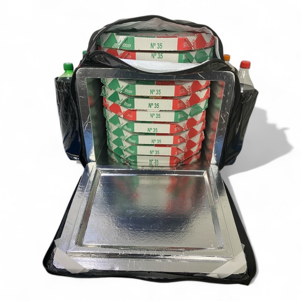 Bag impermeável para entrega delivery com caixa de isopor térmica laminada de 45L motoboy em Oferta na Shopee